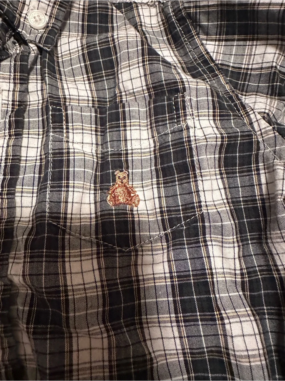 Baby Gap Plaid Long-Sleeve Button-Up One-Piece for Kids -Size 12-18M